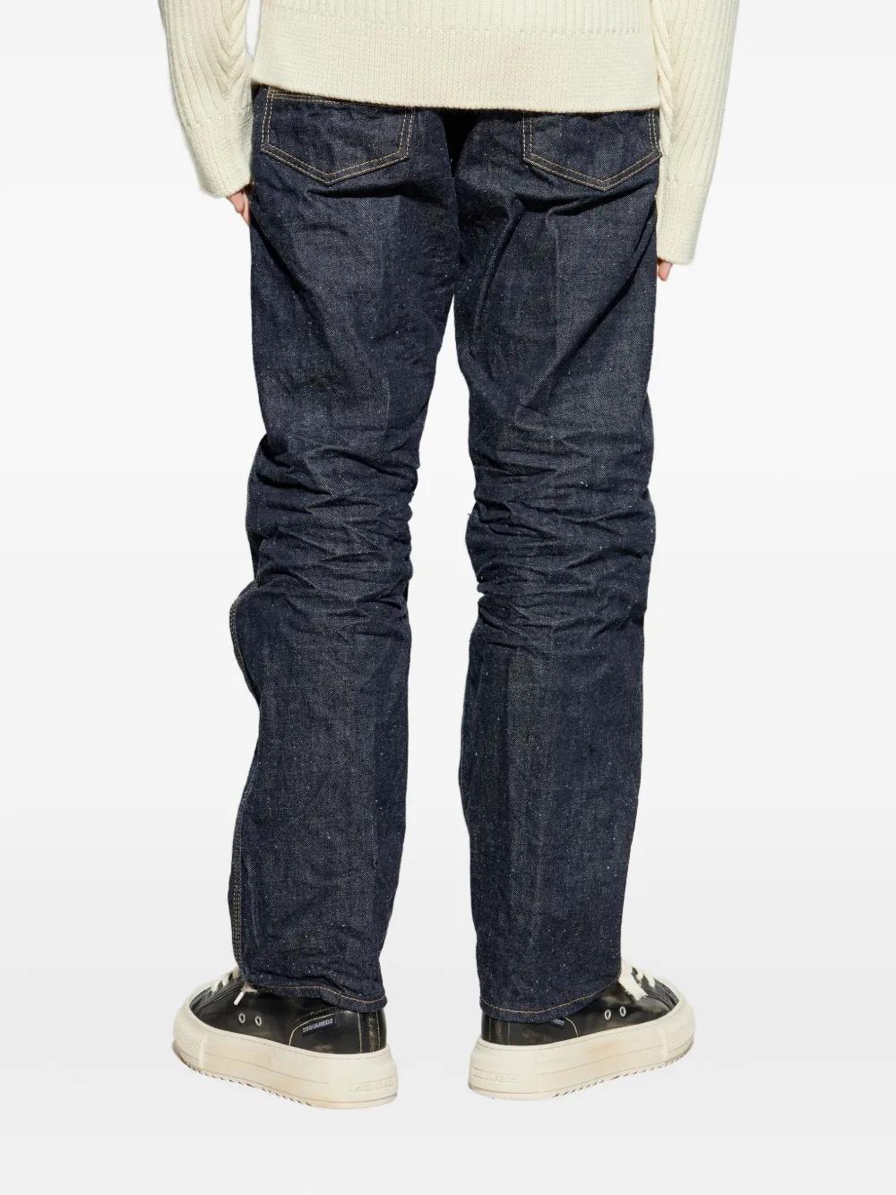 Dsquared2 Button Fastening Ruched Trousers In Blue