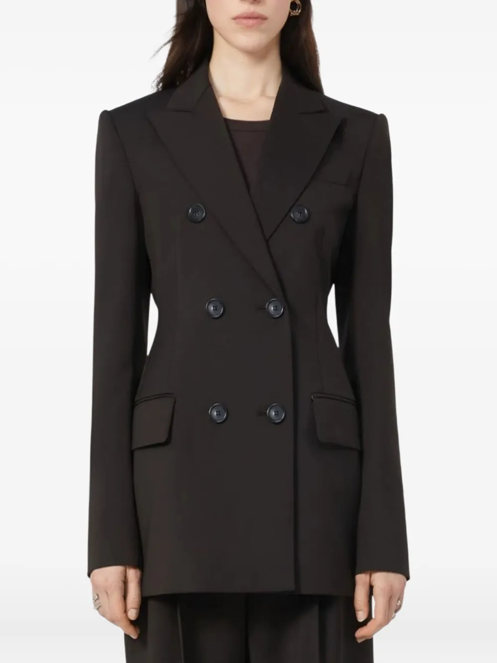  Sportmax Double-breasted Sartorial Blazer - Brown 