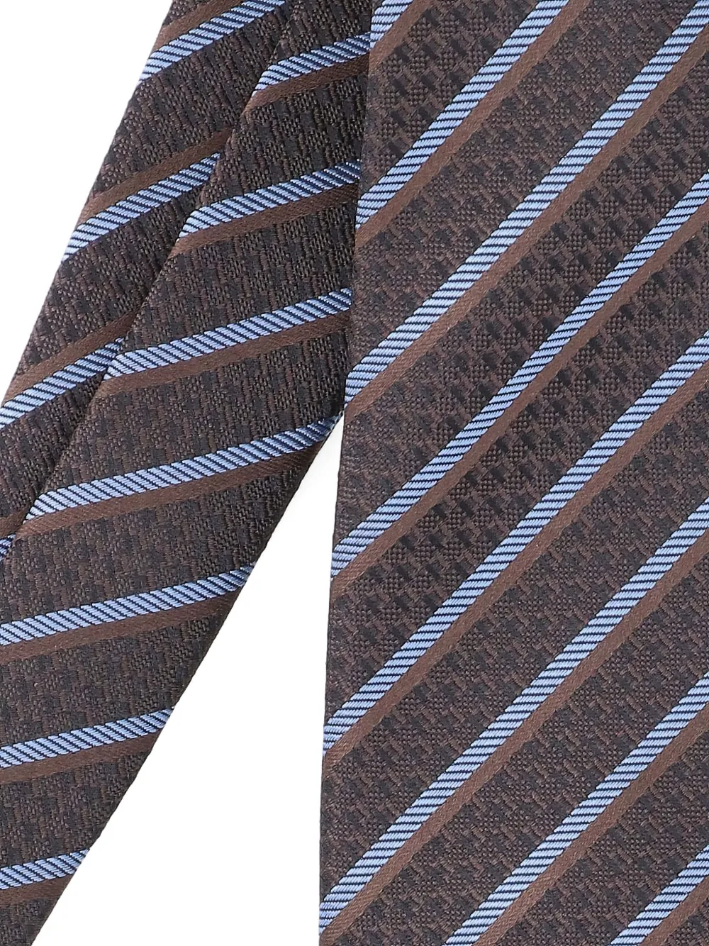 Zegna striped silk tie - Bruin