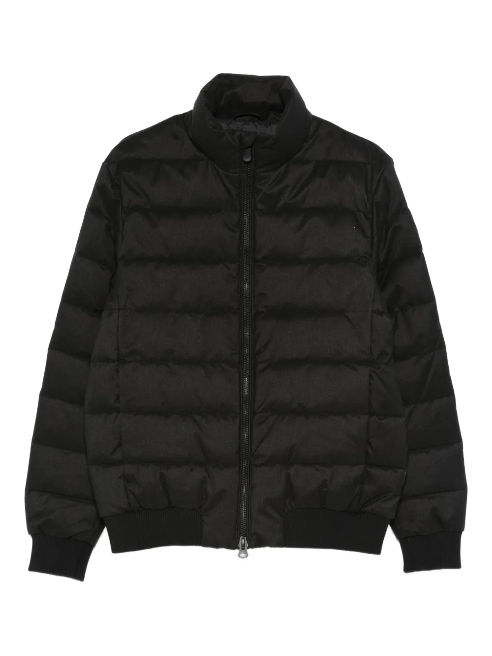 Save The Duck Quilted Zip-up Sweater In Black