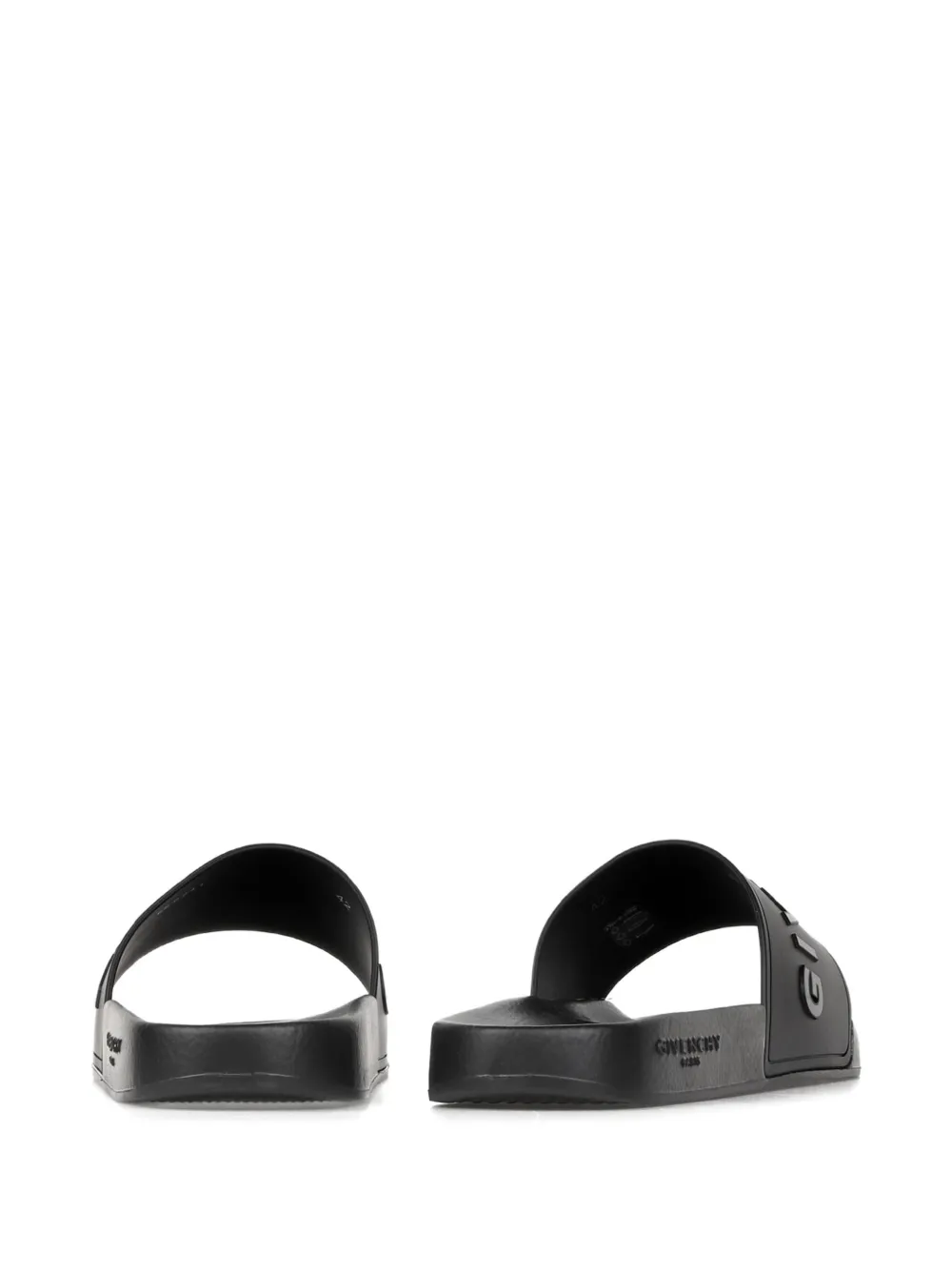 Givenchy Embossed Slides In Black