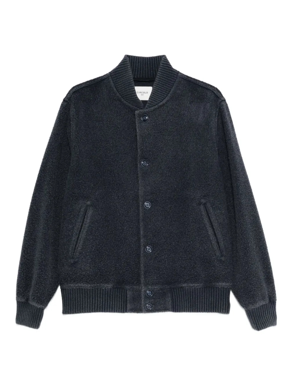 Circolo 1901 buttoned bomber jacket | Blue | Image 1
