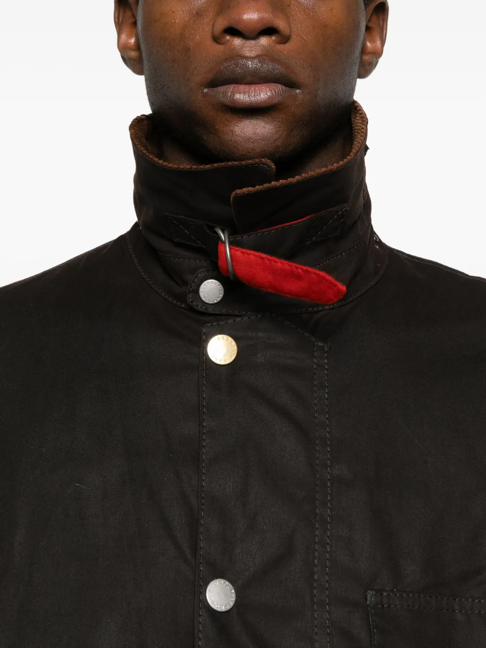 Barbour Jack met ribfluwelen kraag Bruin