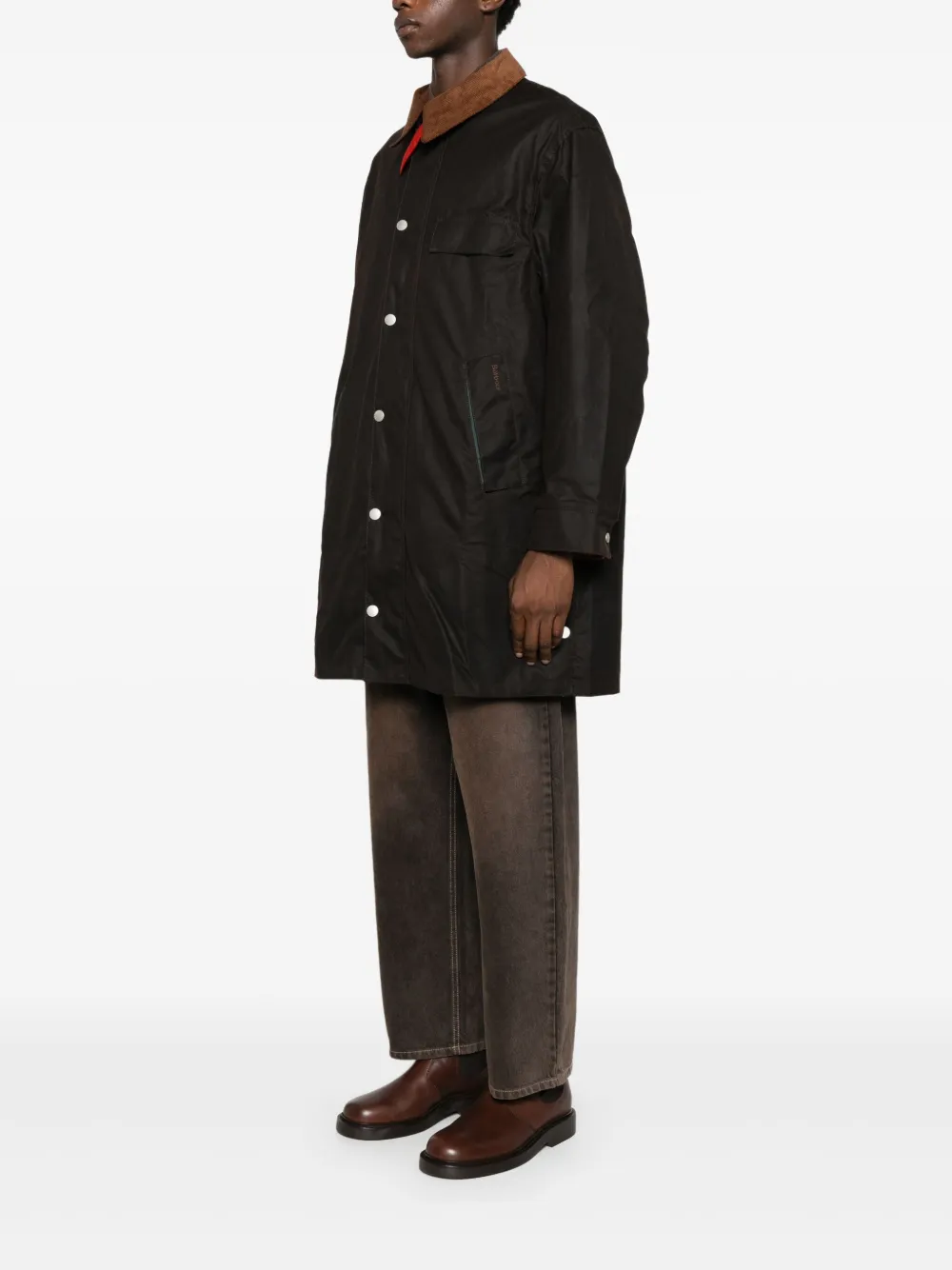 Barbour Jack met ribfluwelen kraag Bruin