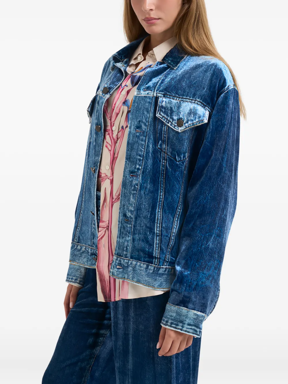 Pierre-louis Mascia Buttoned-fastening Jacket In Blue