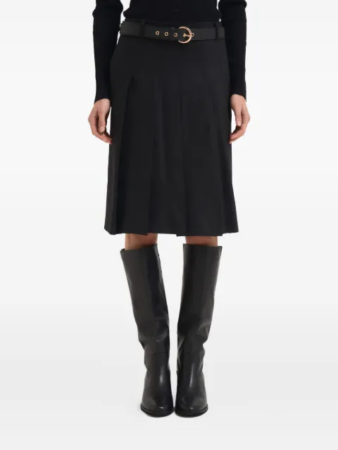 Max Mara belted pleated midi skirt