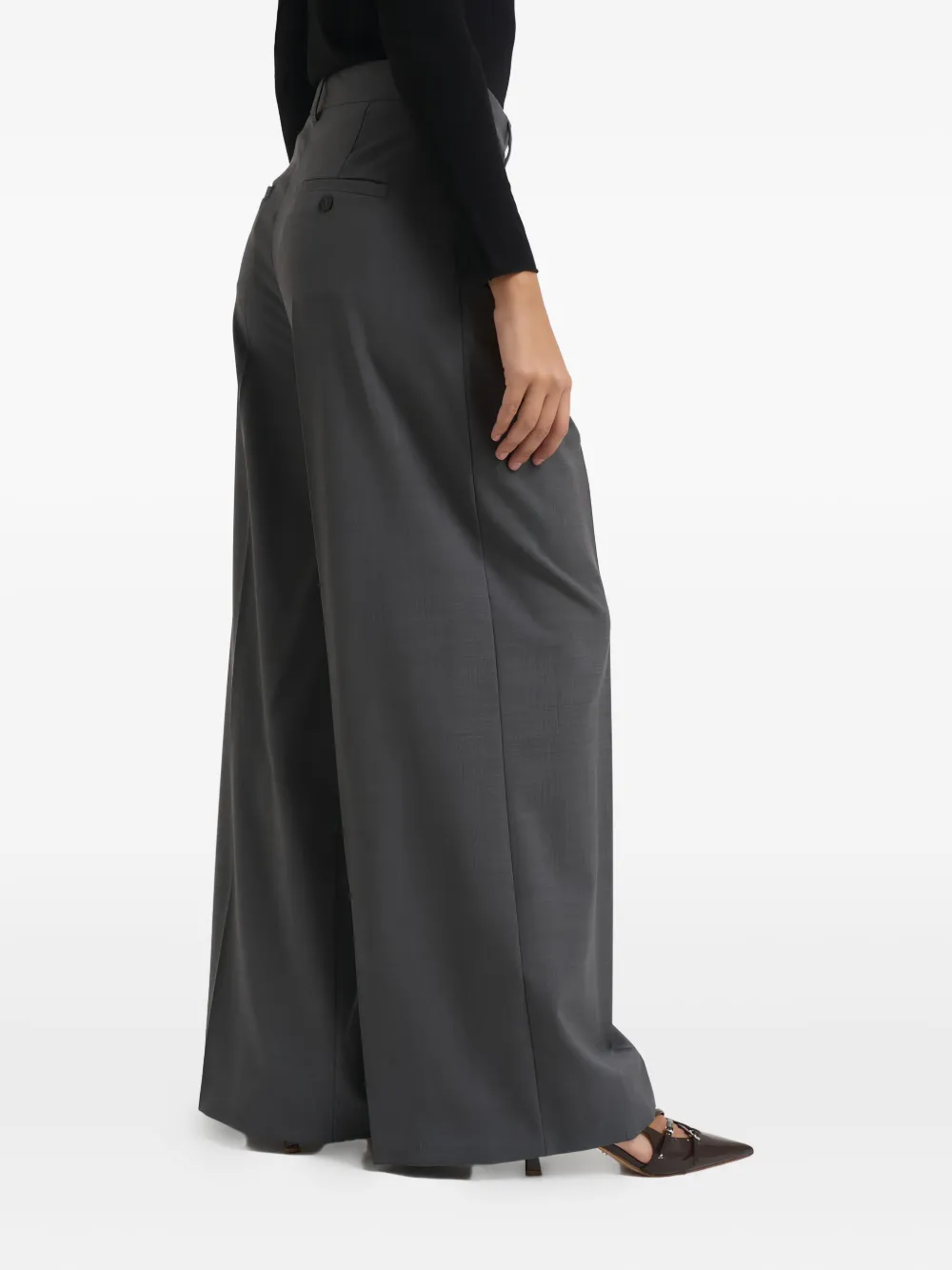 Weekend Max Mara Pleated Pants In Gray