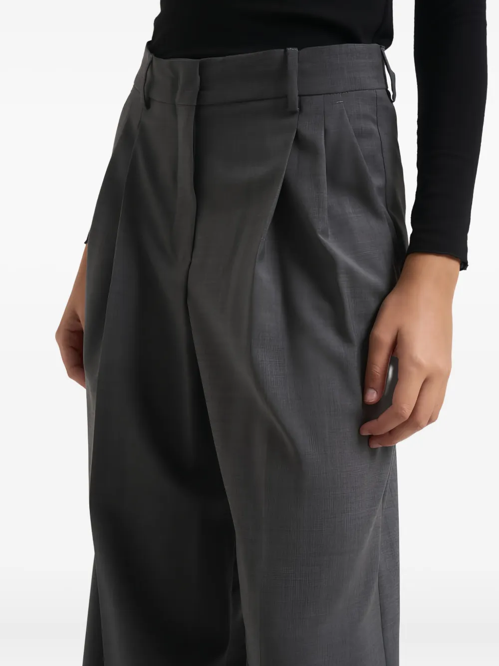 Weekend Max Mara Pleated Pants In Gray