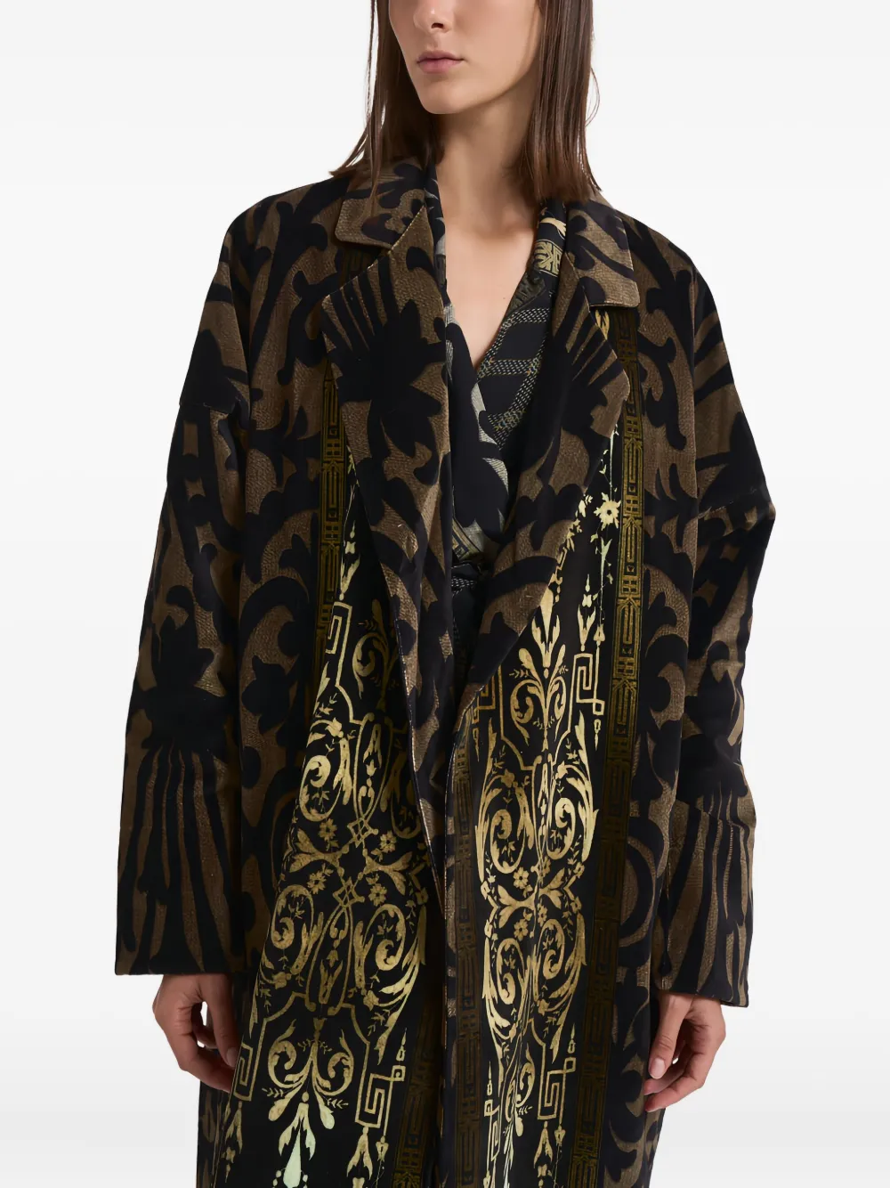 Pierre-Louis Mascia patterned coat | Brown | Image 1