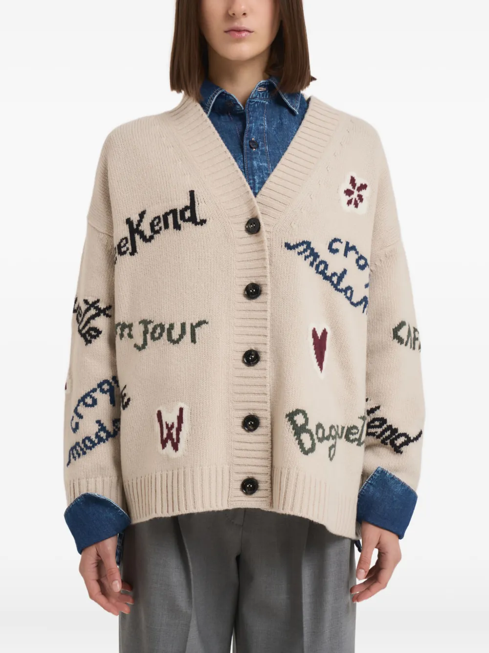 Weekend Max Mara button-fastening wool cardigan - ニュートラル Weekend Max Mara button-fastening wool cardigan - ニュートラル