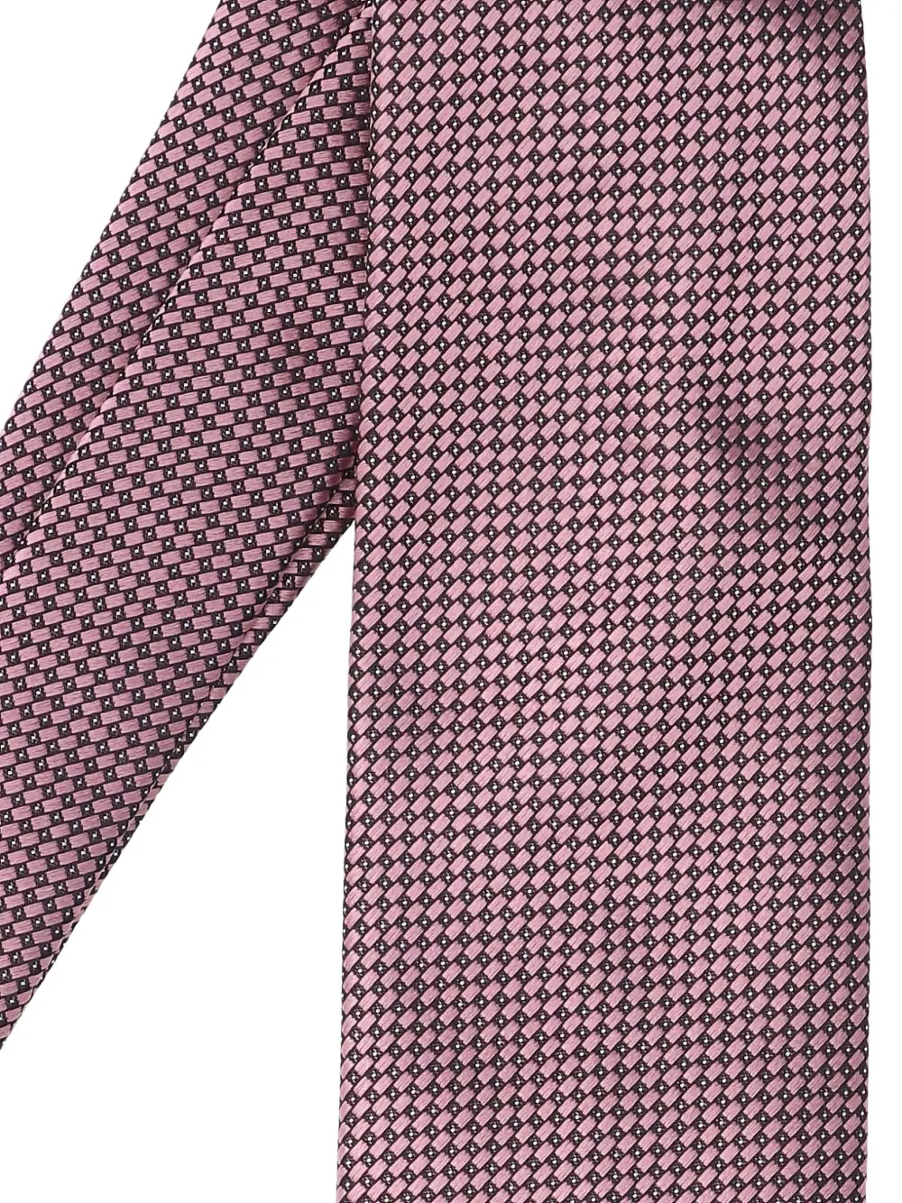 Zegna patterned tie - Roze