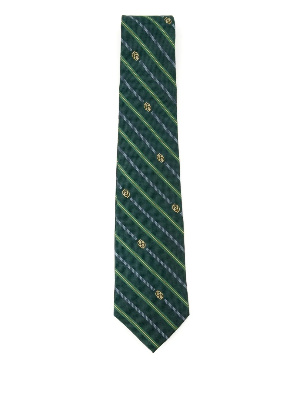 Drôle De Monsieur corbata Rayure Monogramme | verde | Image 1