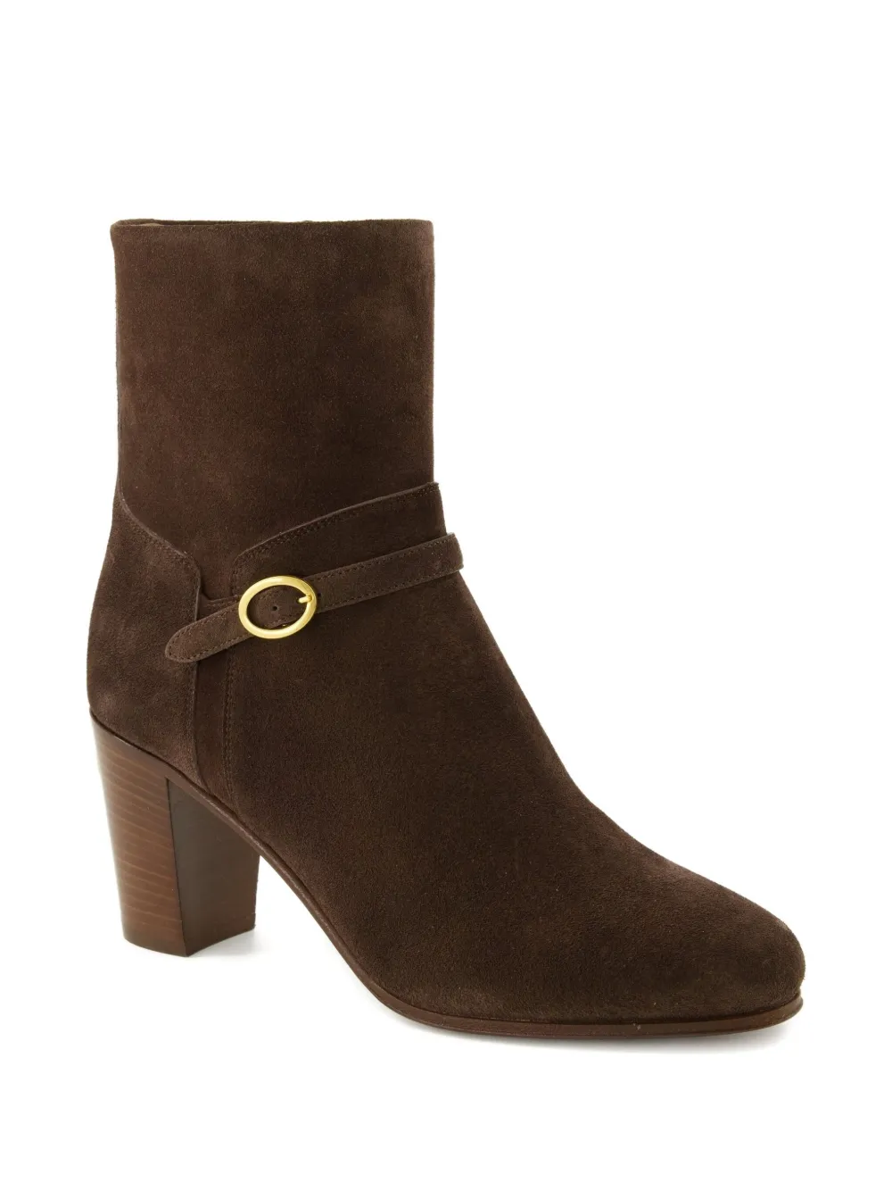 Valentino Pattie Suede Ankle Boot In Brown