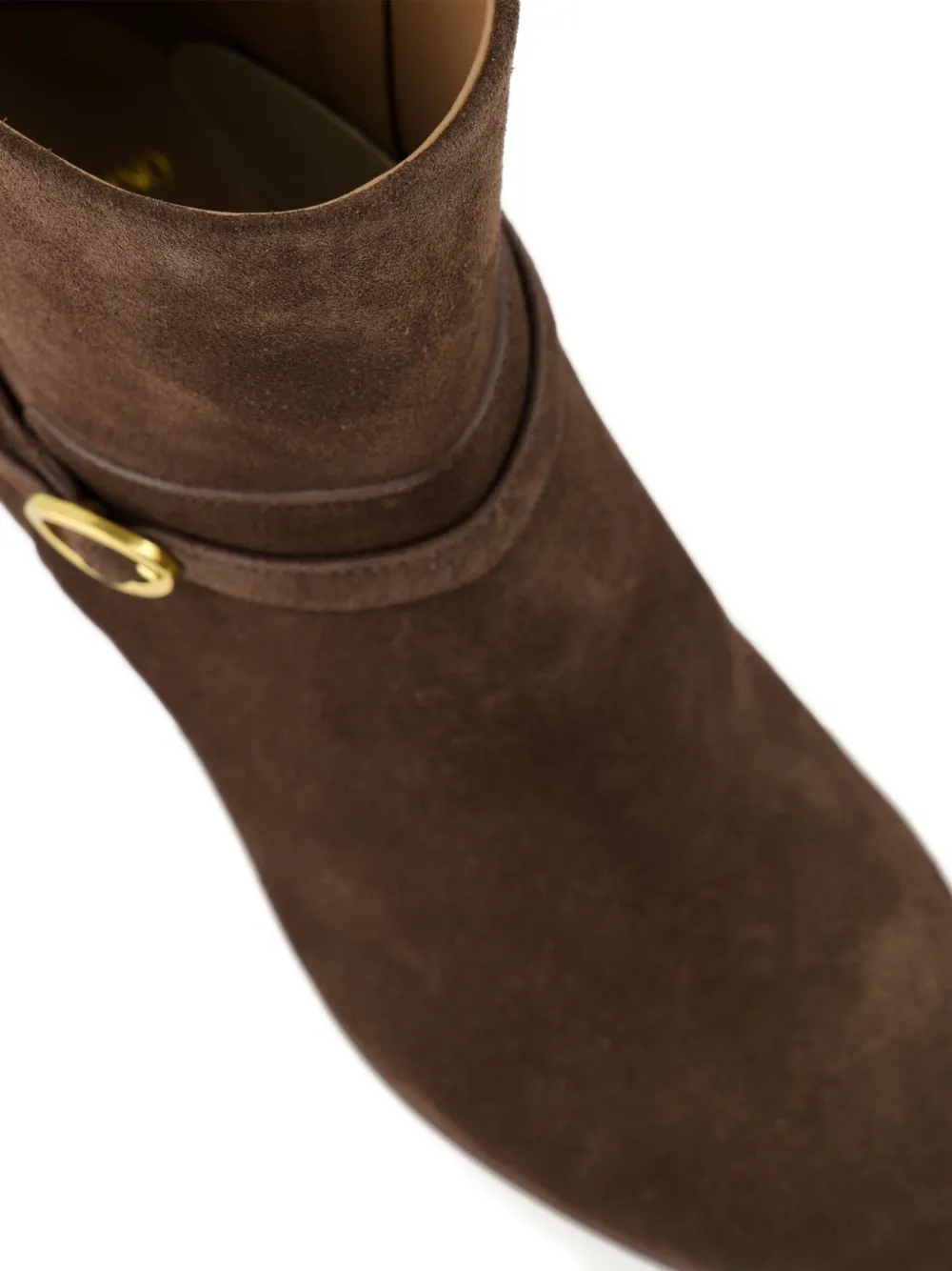 Valentino Pattie Suede Ankle Boot In Brown