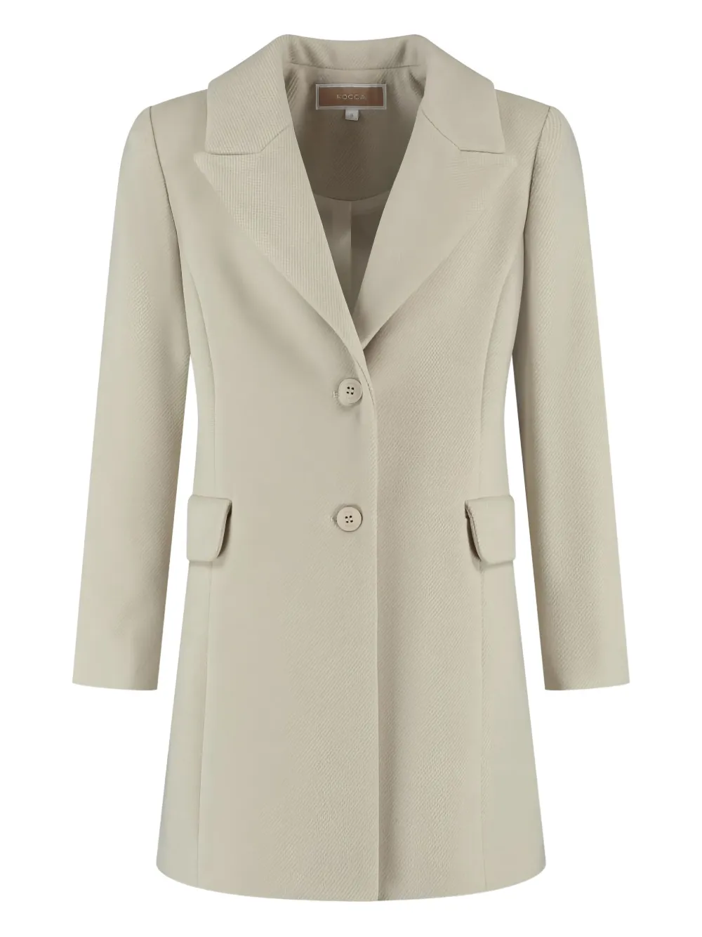 Kocca Notched Pocket Coat In Neutral