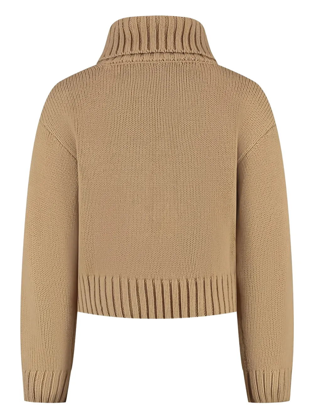 Emporio Armani Ribbed-collar Sweater In Neutral
