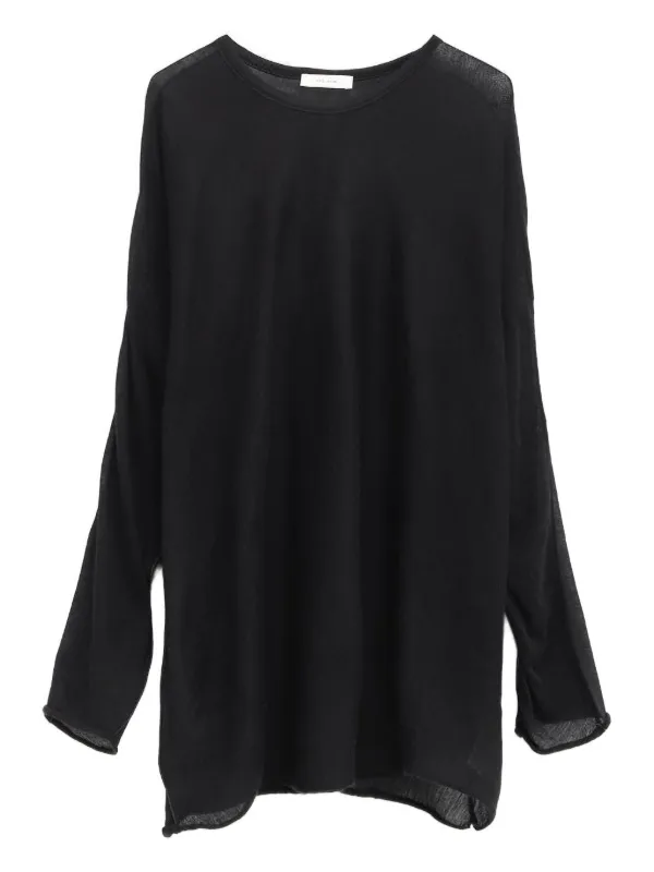 The Row Long-sleeve Blouse in Black