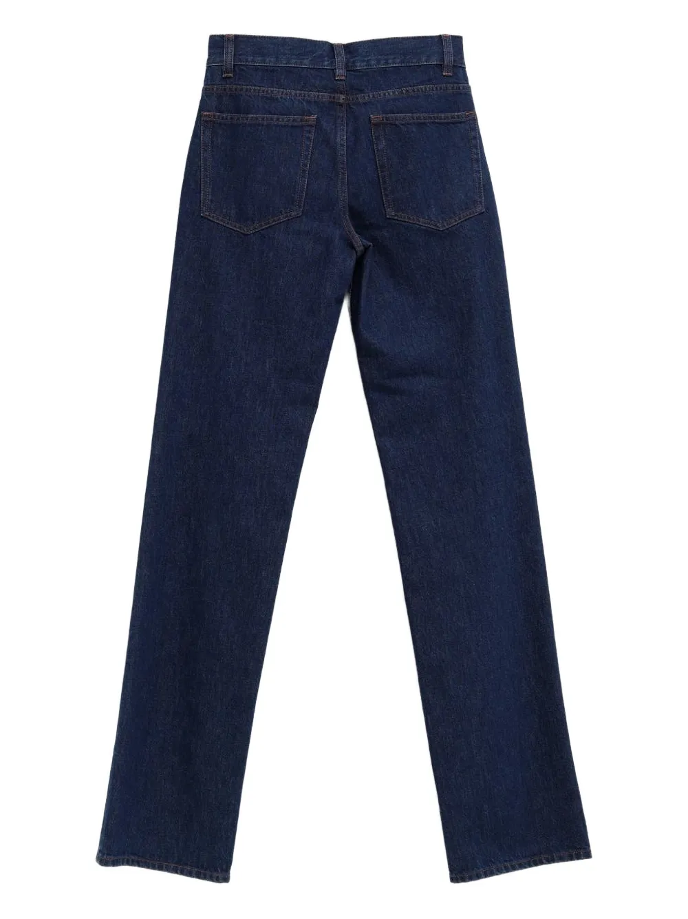The Row Topstitched Denim Jeans In Blue