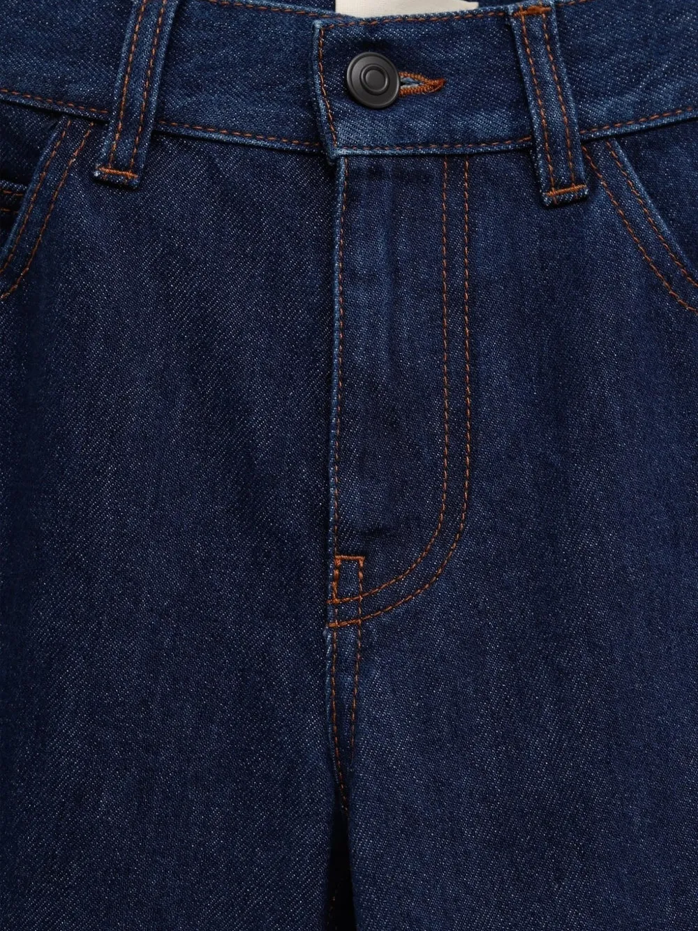 The Row Topstitched Denim Jeans In Blue
