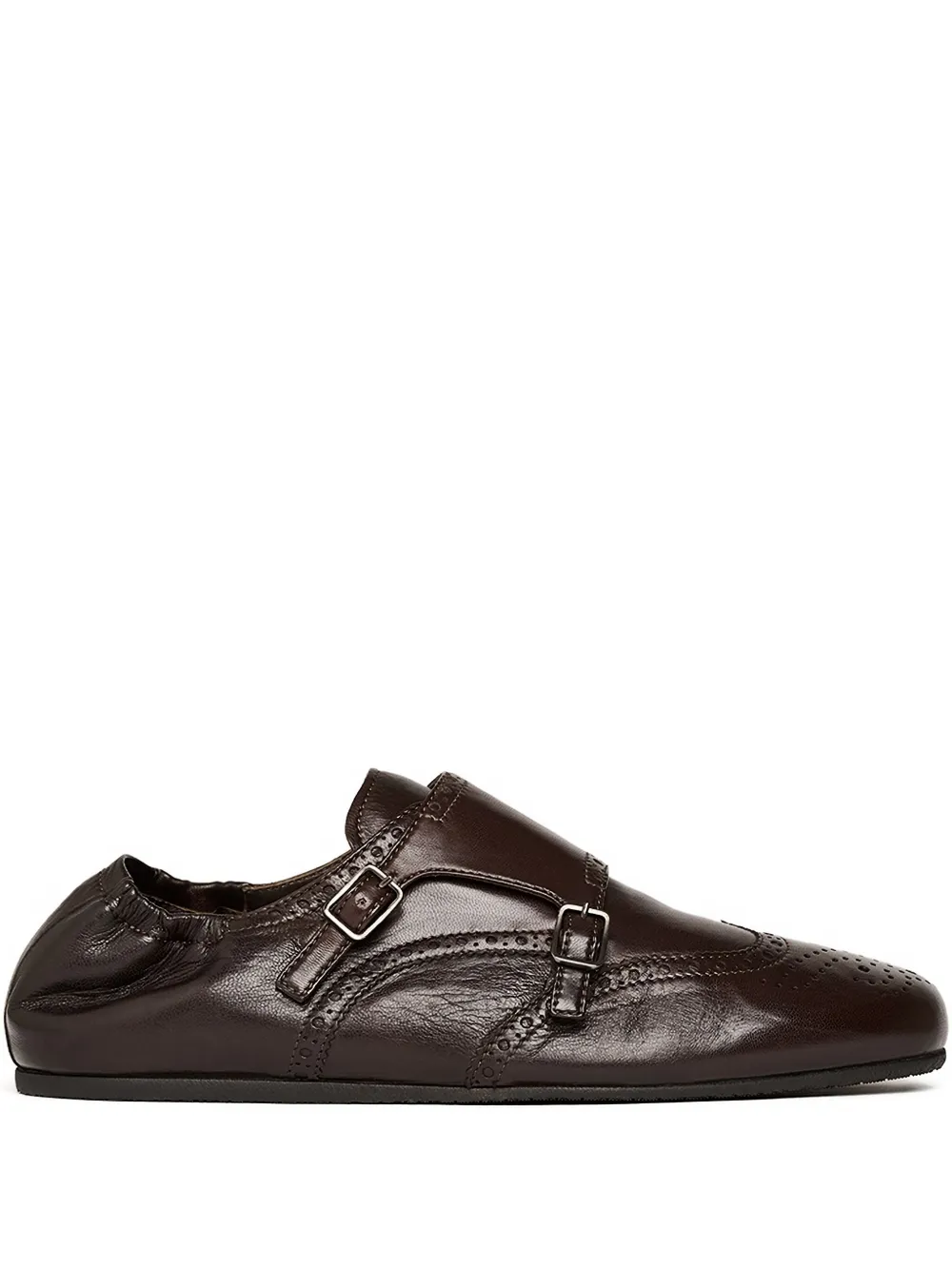 Scarosso Johnny Buckled Brogue Monk Shoes In Multi