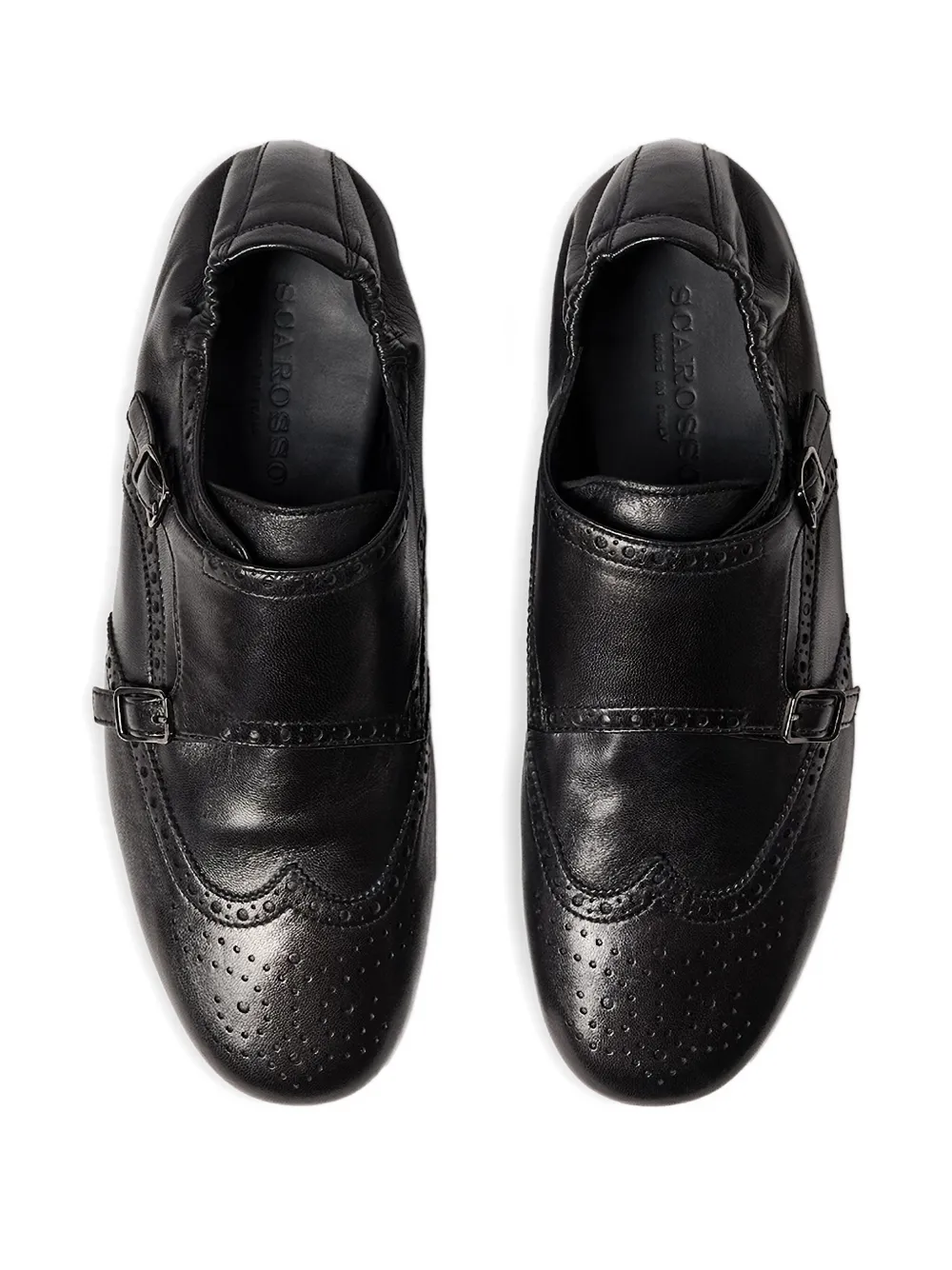 Scarosso Johnny brogue gespschoenen Zwart