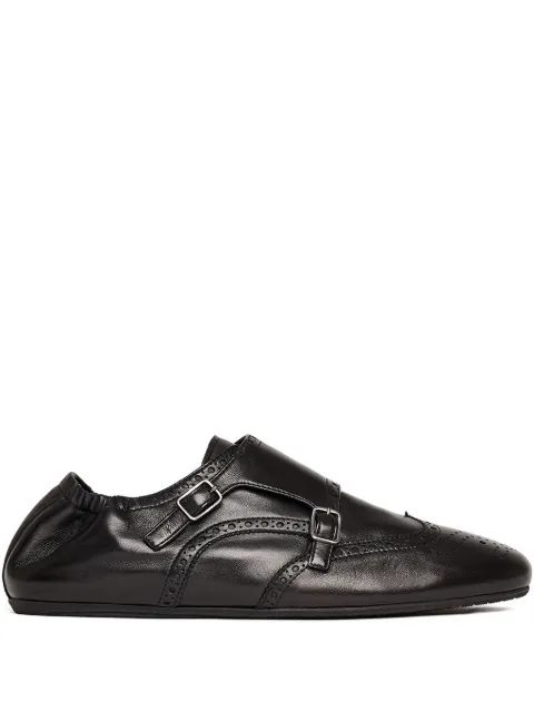 Scarosso Johnny buckled brogue monk shoes