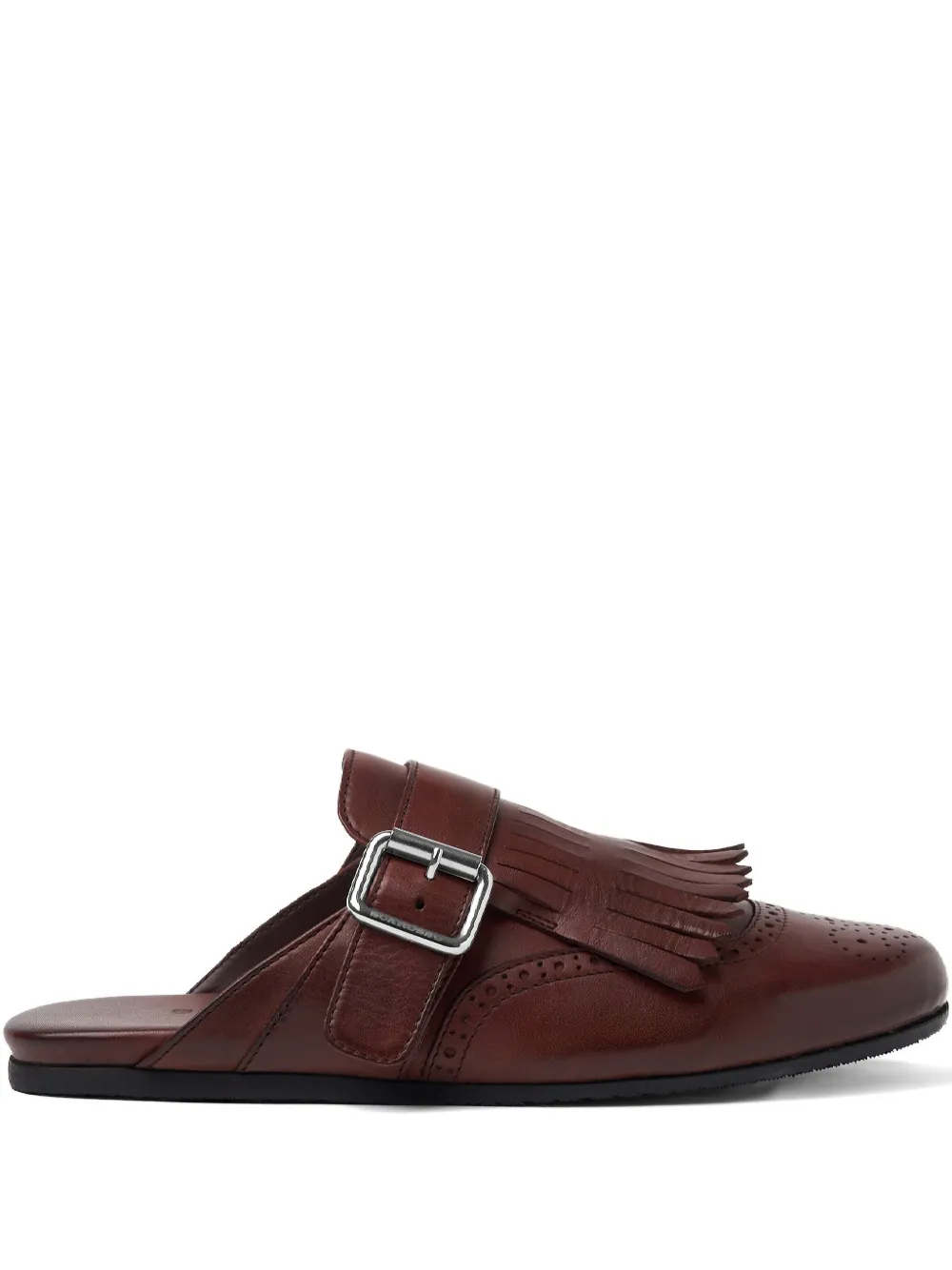 Scarosso Gemma Fringed Mules In Brown