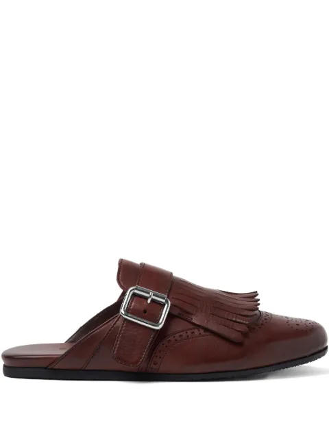 Scarosso Gemma fringed mules