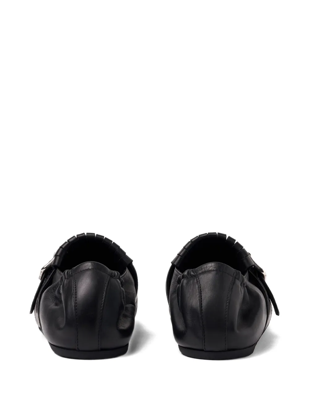 Scarosso Julian gespschoenen met franje Zwart
