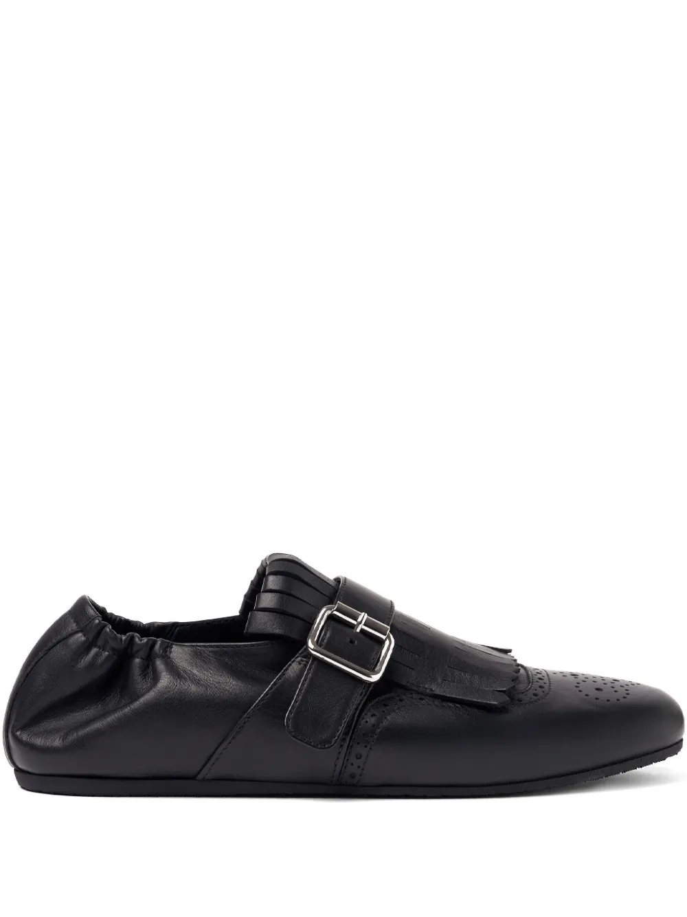 Scarosso Julian gespschoenen met franje Zwart