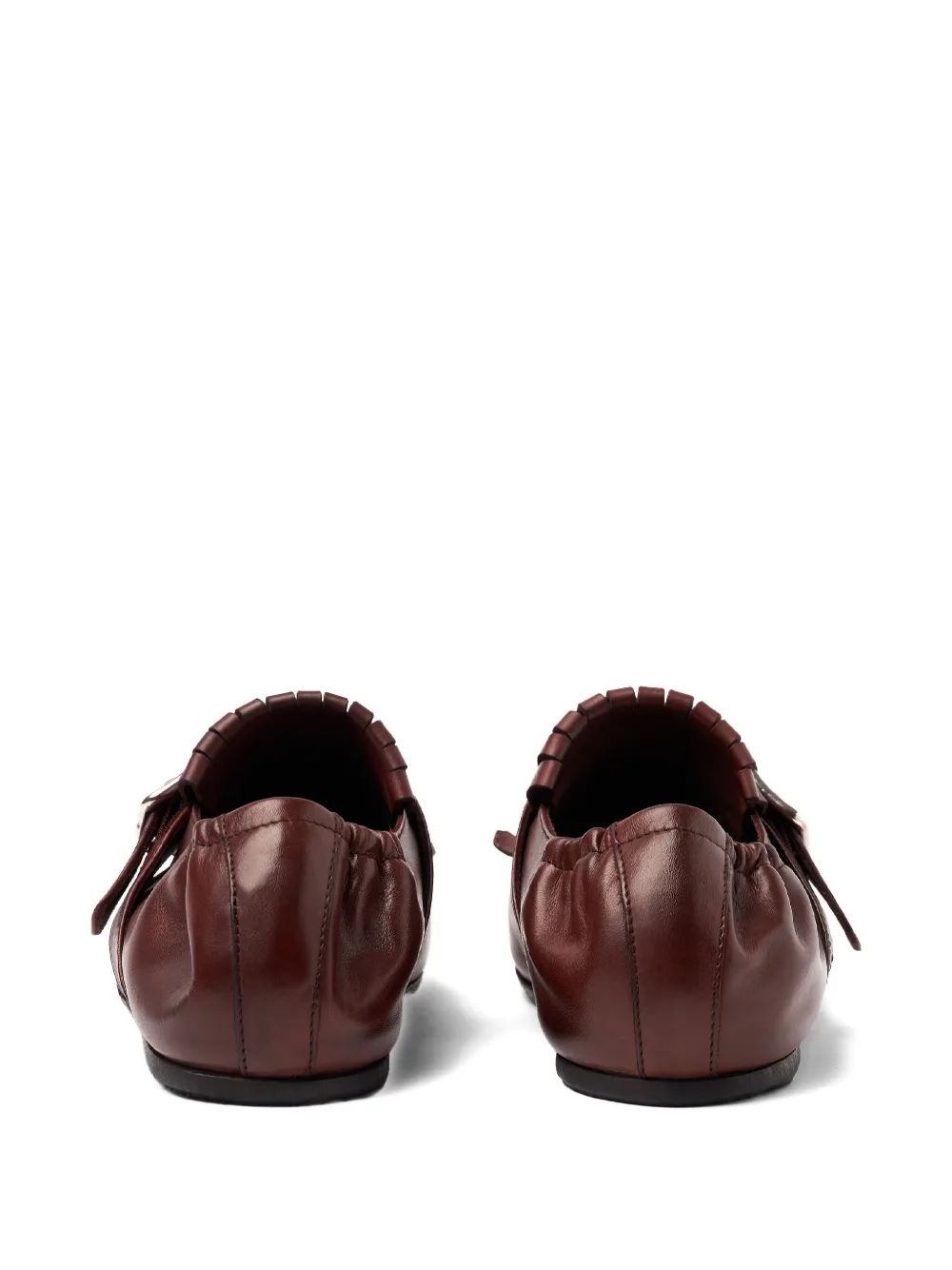 Scarosso Julian Fringed Buckled Monk Shoes In Brown