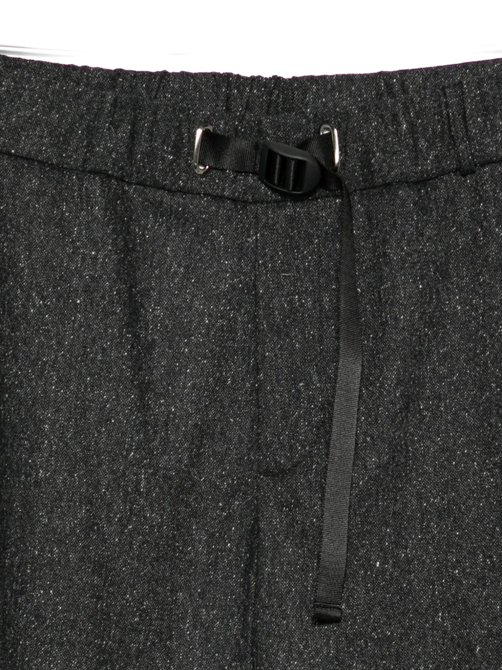 Peuterey Tailored Grey Trousers With Adjustable Buckle In Black