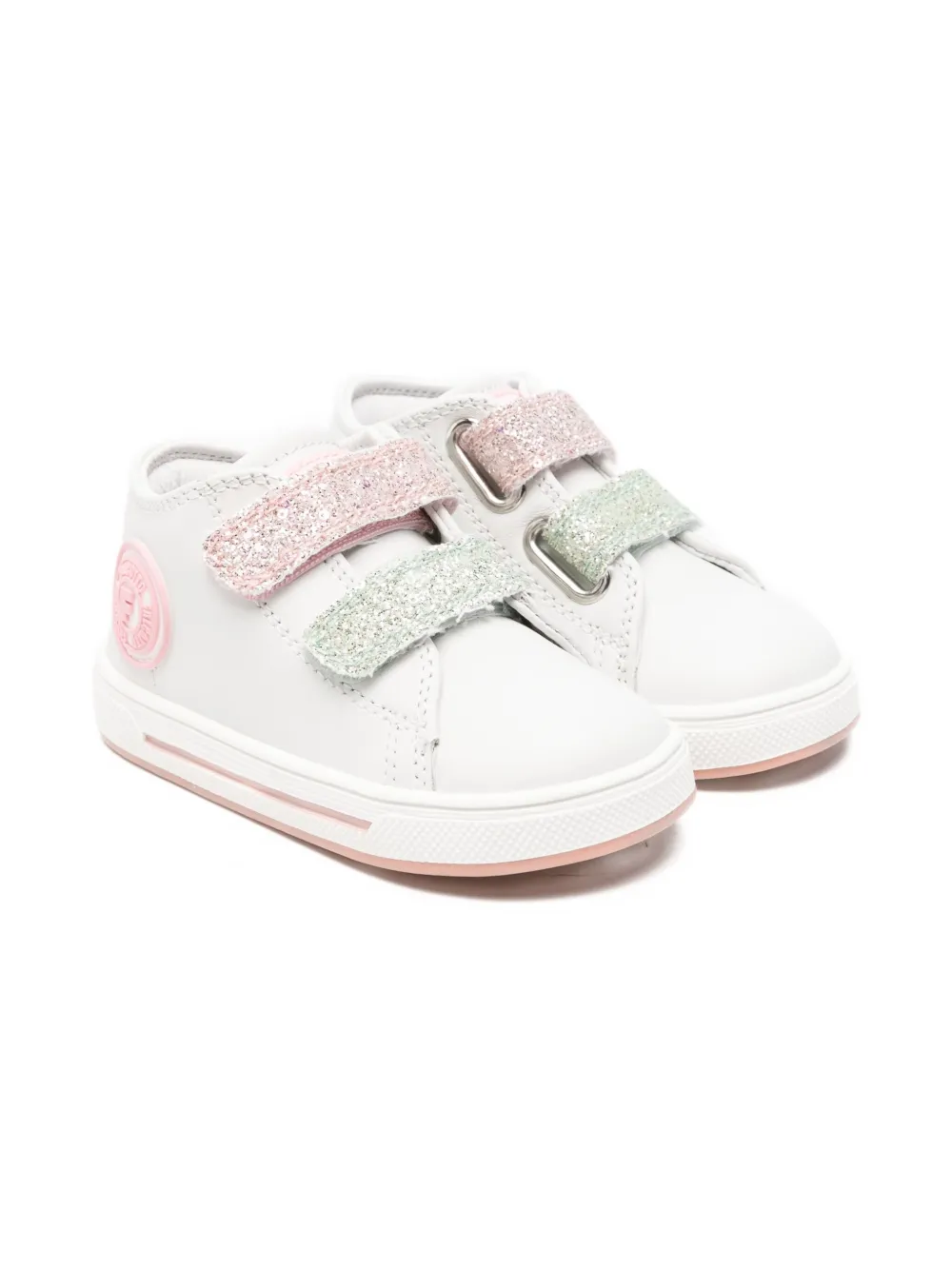 Falcotto Sneakers verfraaid met glitter Wit