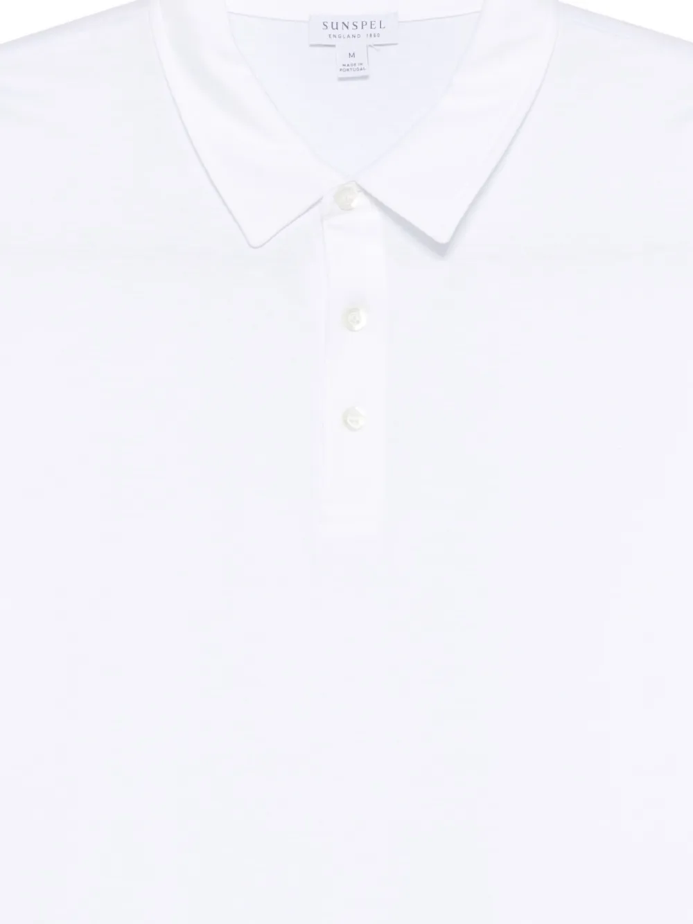 Sunspel Buttoned Polo Shirt In White