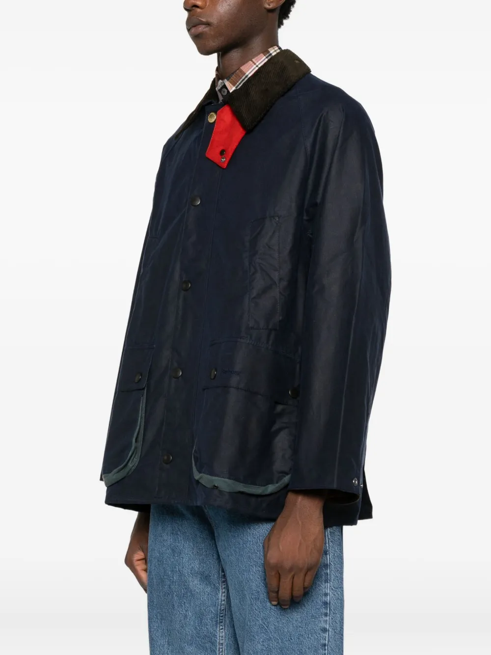 Barbour Jack met zakken Blauw