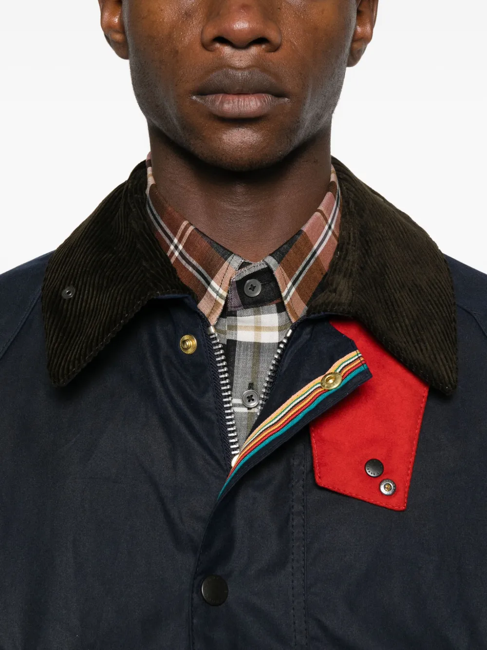 Barbour Jack met zakken Blauw