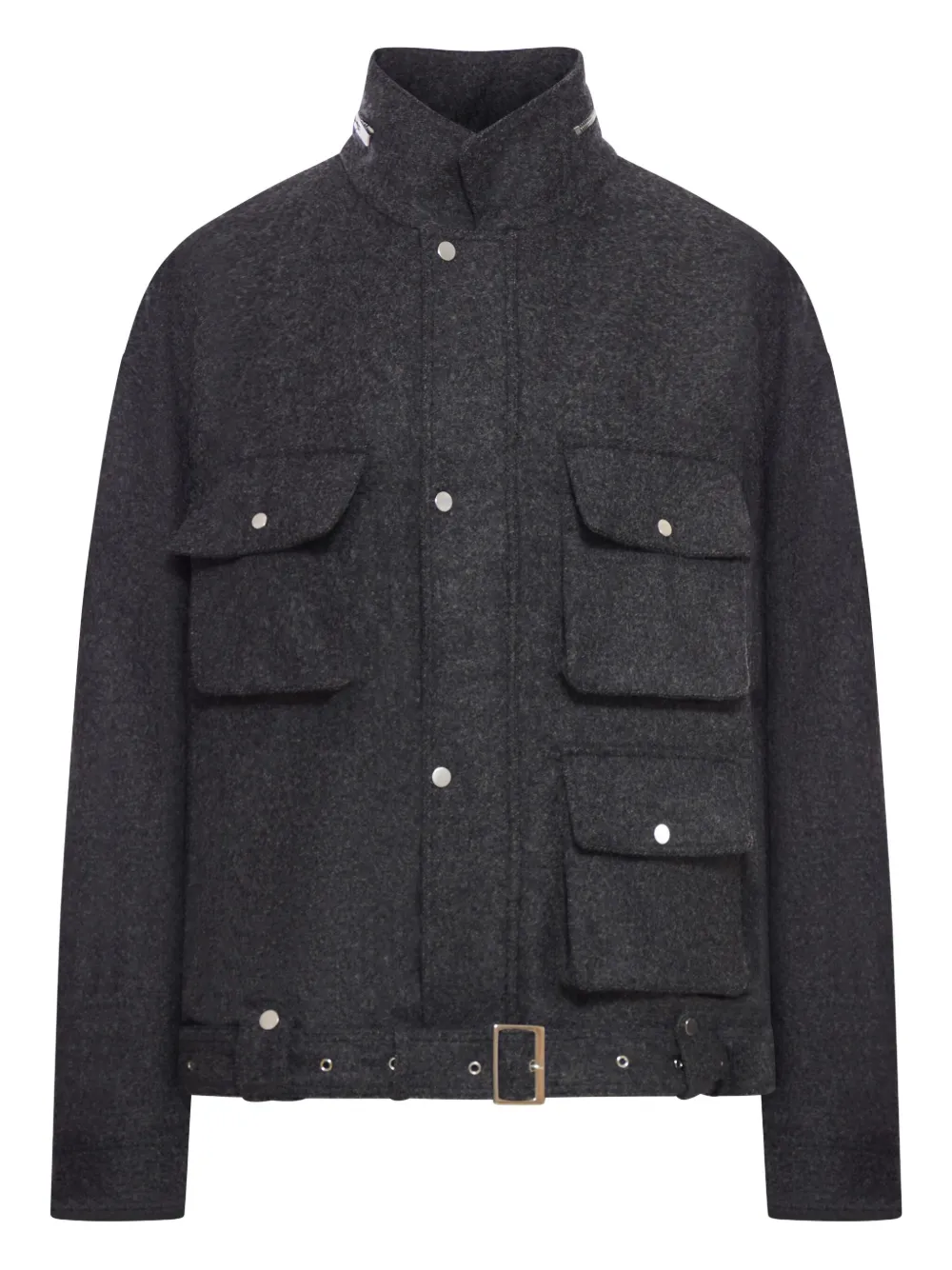 Niccolò Pasqualetti Wool Belted Jacket In Gray