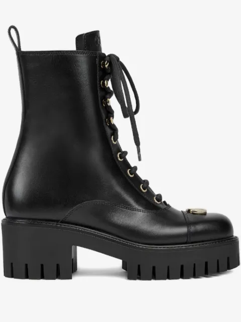 Gucci botas con agujetas y tacón de 60mm