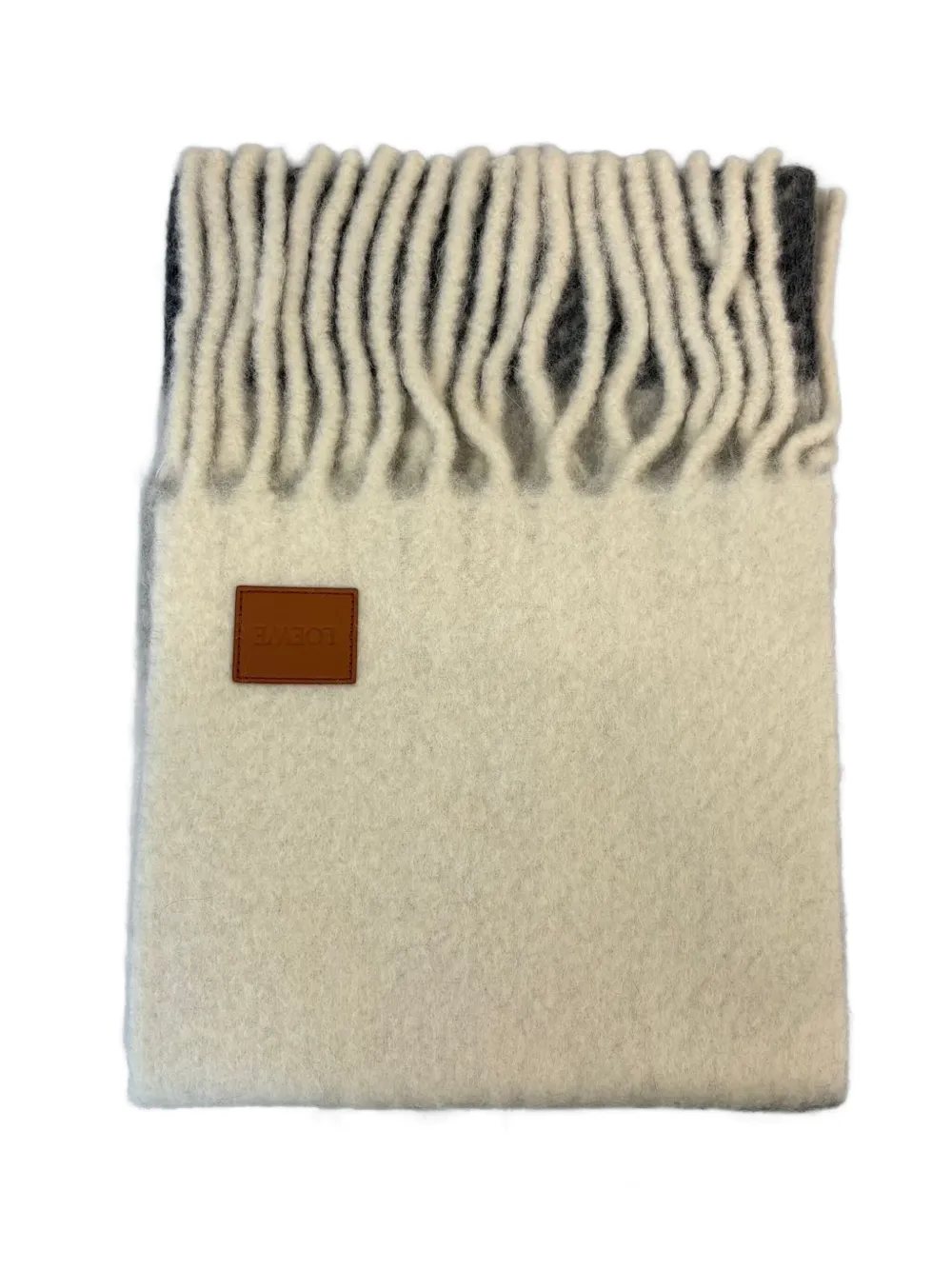 Loewe Fringed Scarf In Neutral