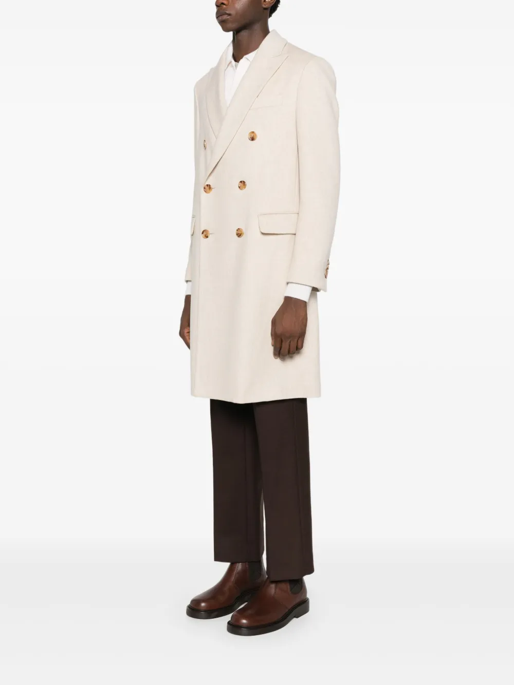 Lardini Jas met dubbele rij knopen Beige