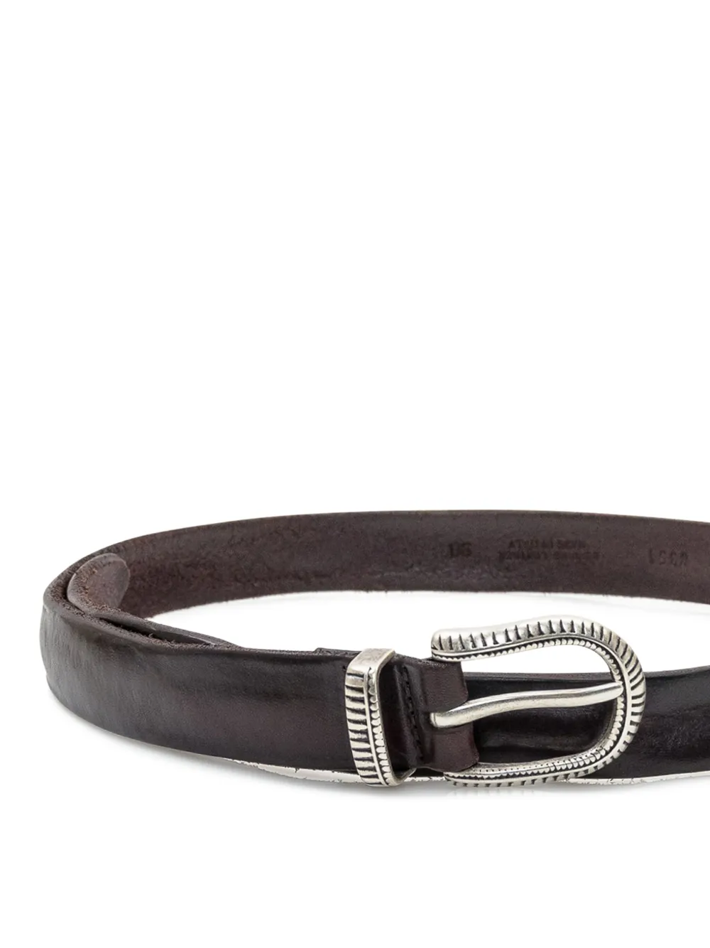 Orciani engraved leather belt - Bruin
