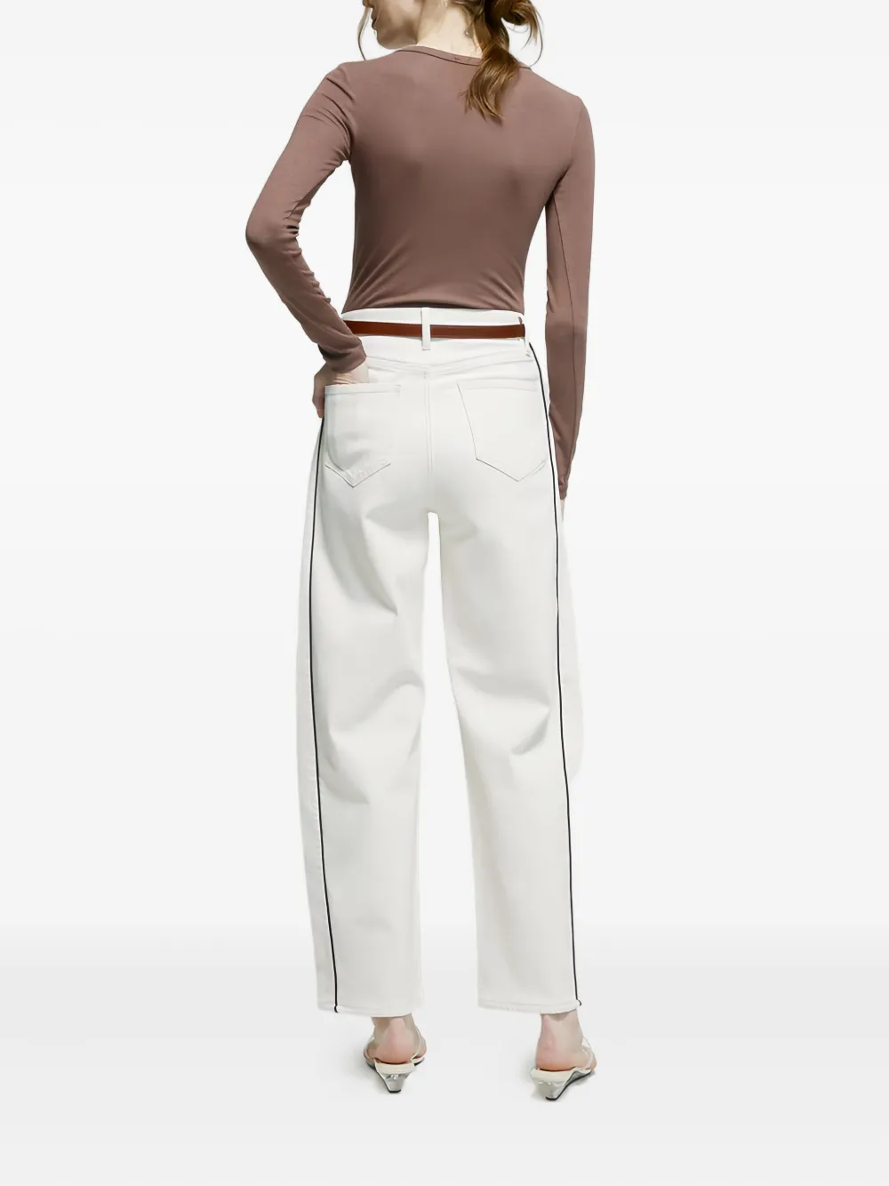 Hey Joanie High-waisted Wide-leg Trousers In Pattern