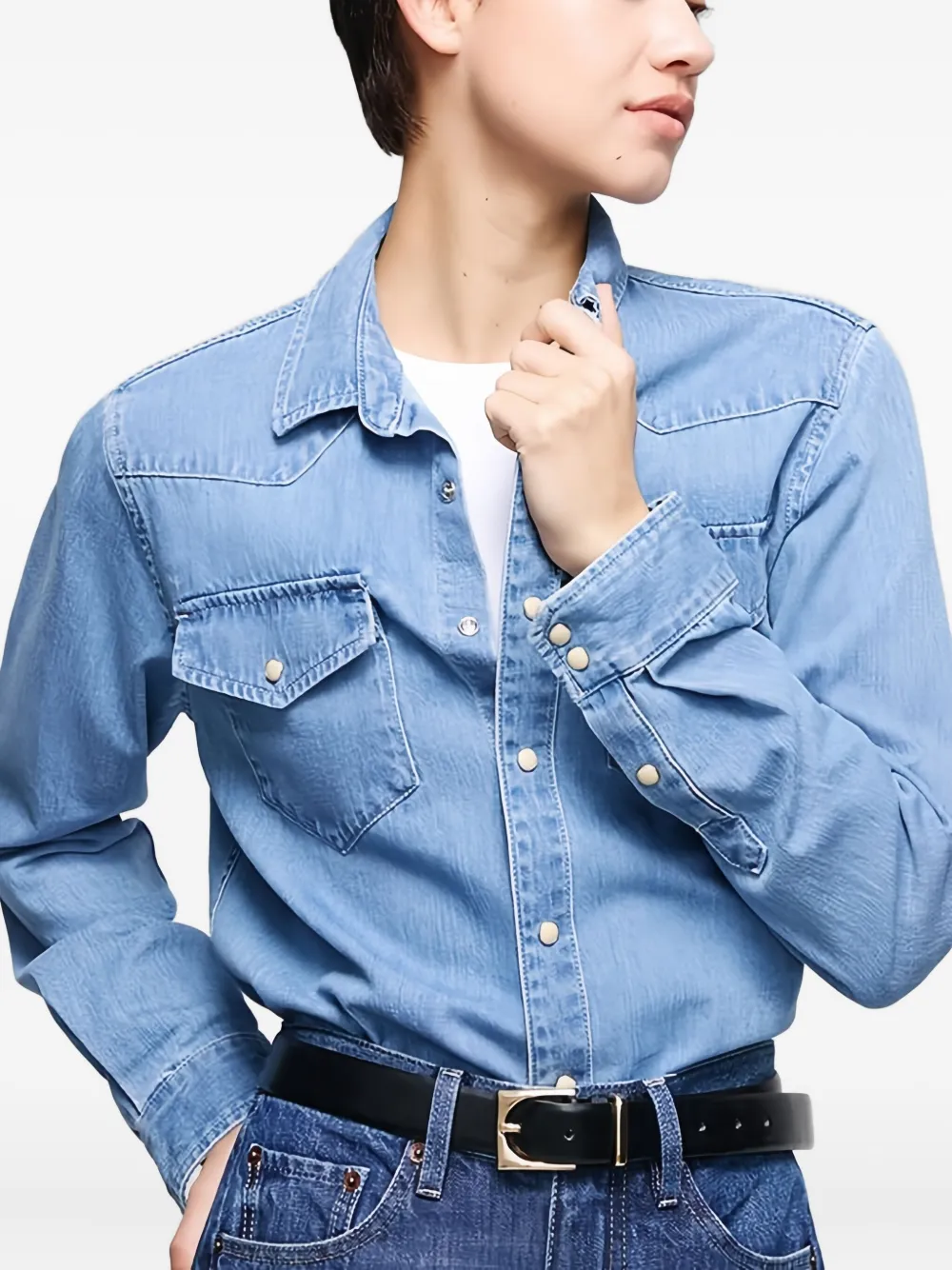 Hey Joanie Denim Shirt - Blue 