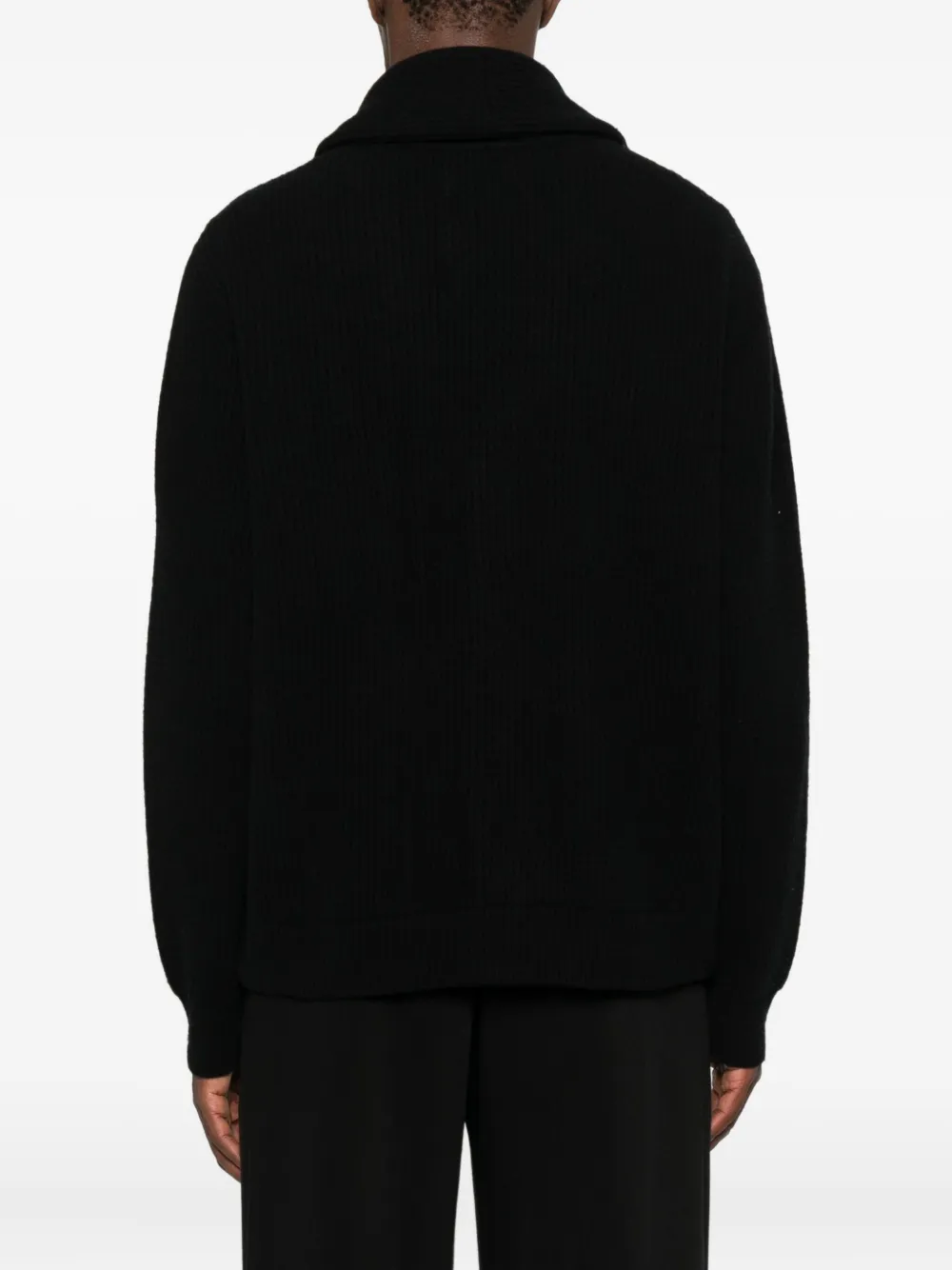 Roberto Collina Button-down Long-sleeved Casual Jacket In Black