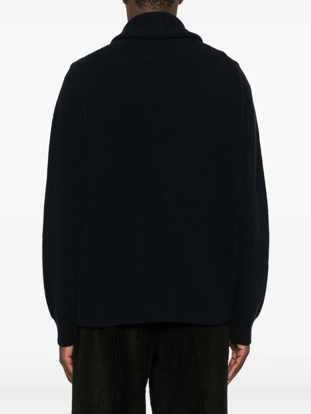 Roberto Collina Ribgebreid vest Blauw