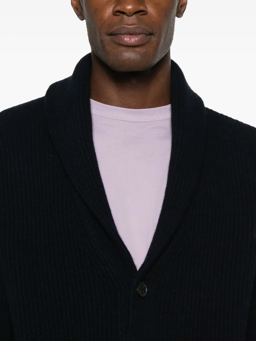 Roberto Collina Ribgebreid vest Blauw