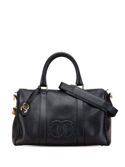 CHANEL Pre-Owned 1994-1996 CC Caviar boston bag
