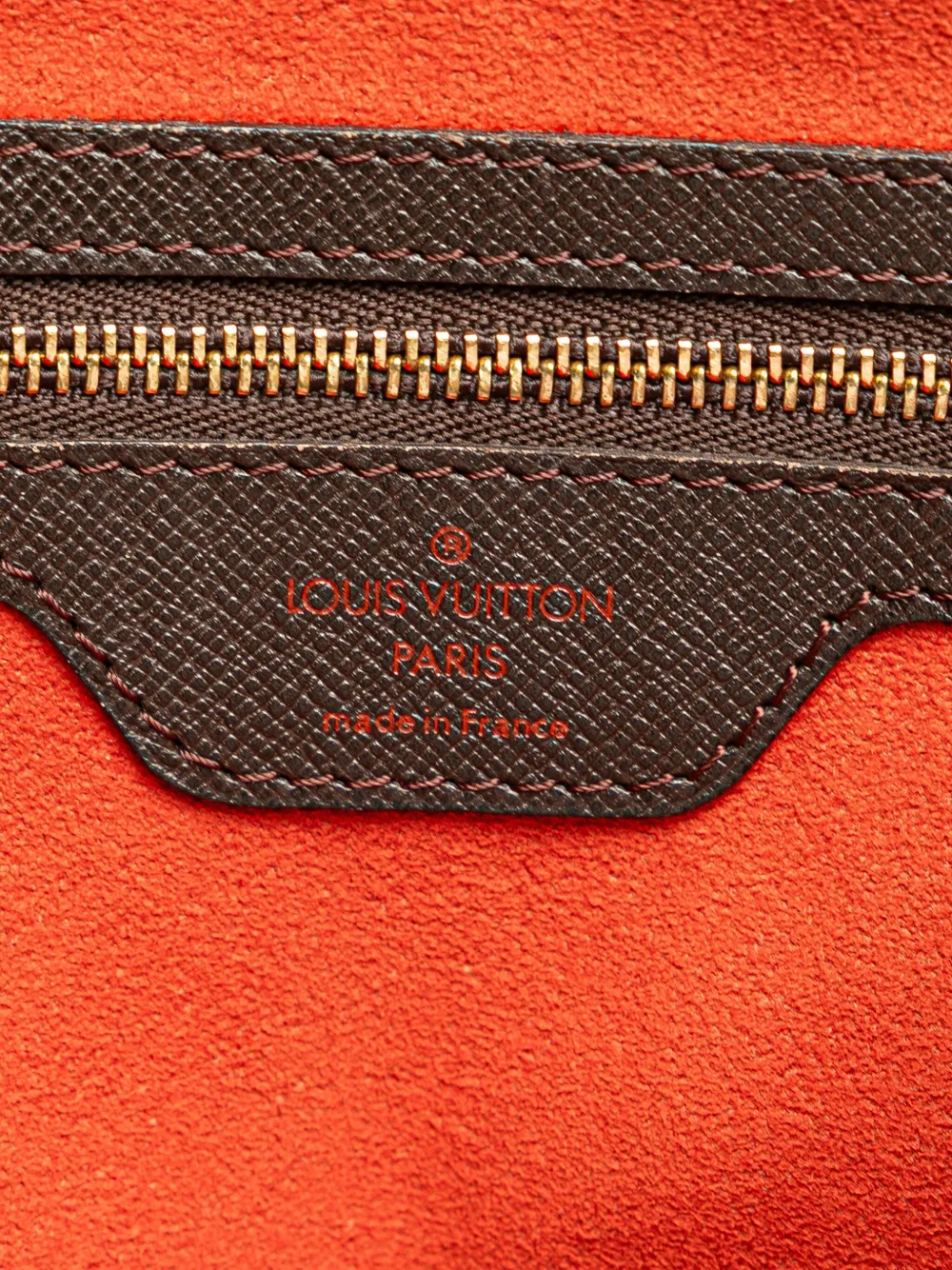 Pre-owned Louis Vuitton 2000 Damier Ebene Brera Handbag In Brown