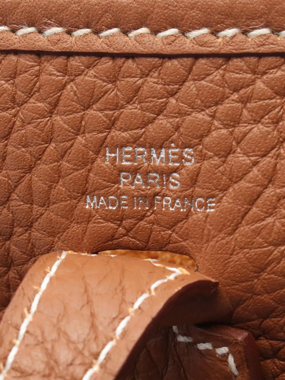 Pre-owned Hermes 2025 Clemence Evelyne 16 Tpm Crossbody Bag In Brown