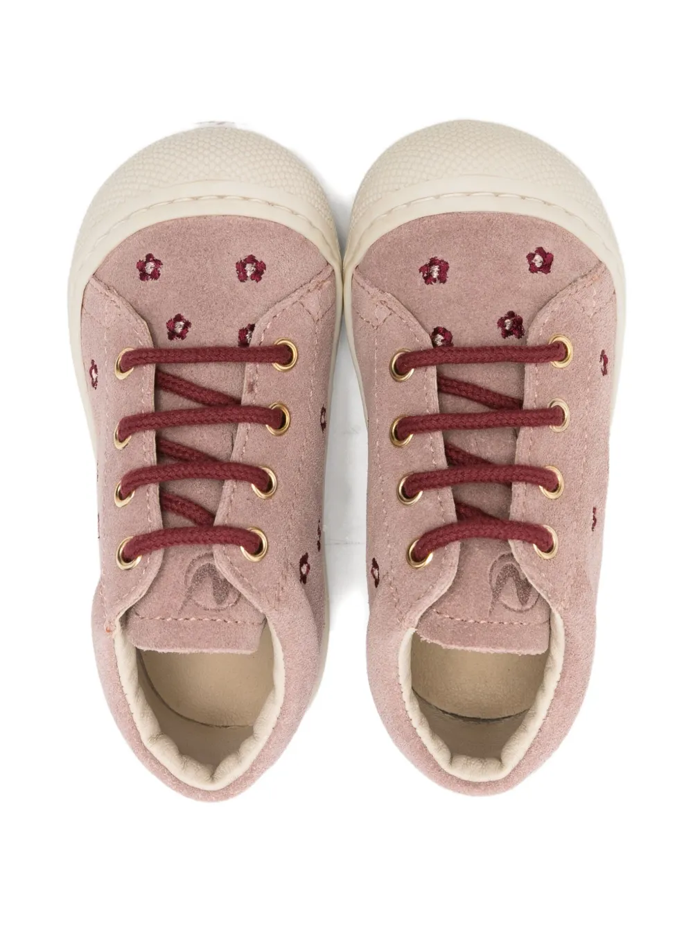 Naturino Floral-embroidered Sneakers In Pink
